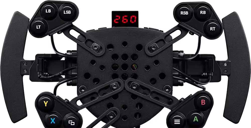 Fanatec ClubSport Universal Hub V2 for Xbox without a rim, with four button clusters and shifter paddles